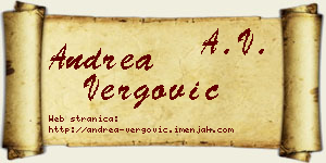 Andrea Vergović vizit kartica